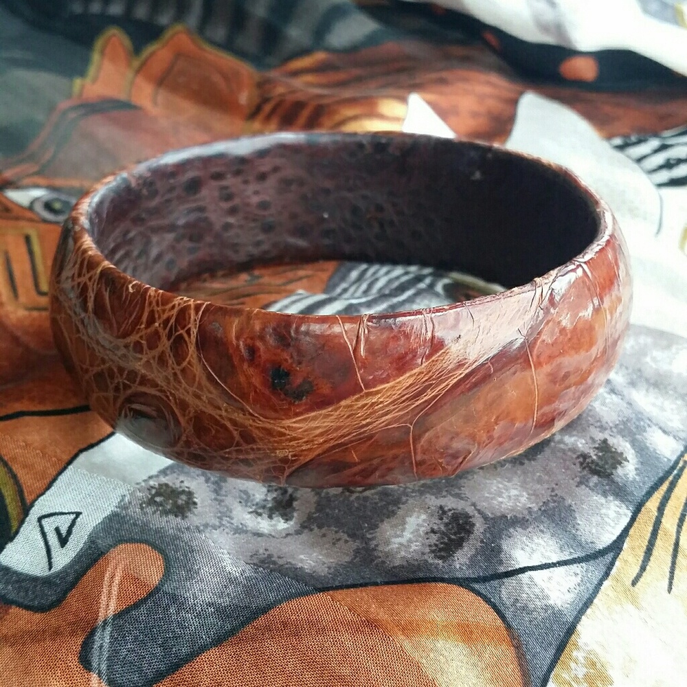 Reptile leather bracelet